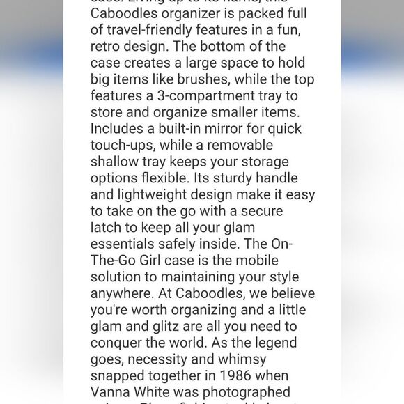 Caboodles On-The-Go Makeup Storage Box- Violet/Tangerine - Picture 7 of 13